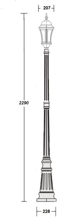 Наземный фонарь ASTORIA 1 L 91309L Bl