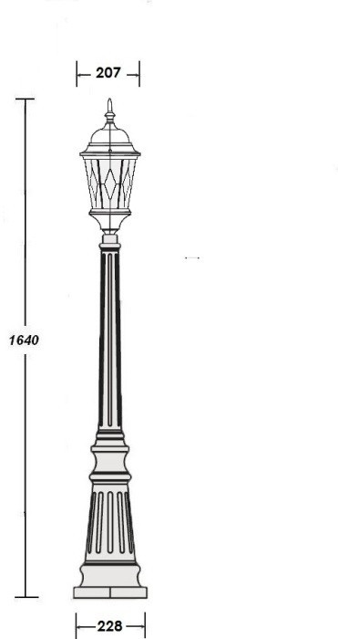 Наземный фонарь ASTORIA 2M 91411M Gb ромб