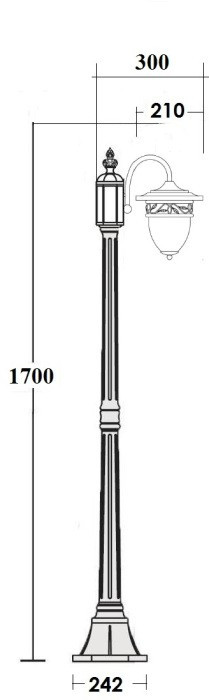 Наземный фонарь KRAKOV 1 L 87208L/18 Gb