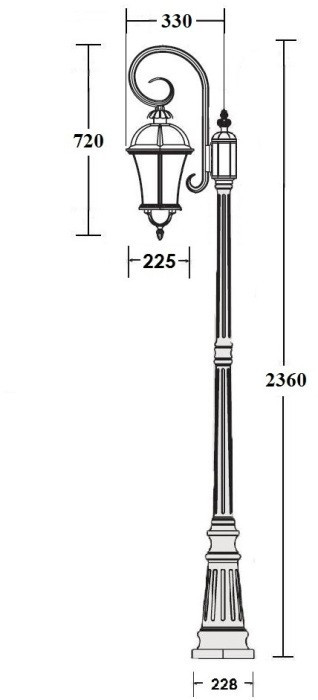 Наземный фонарь ROMA L 95209L/18 Bl
