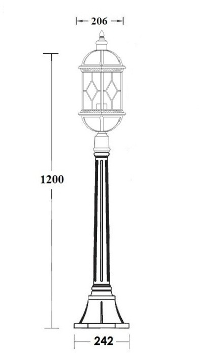 Наземный фонарь SORENTO 92607 Bl
