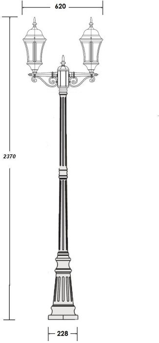 Наземный фонарь ASTORIA 1 L 91309LA Bl