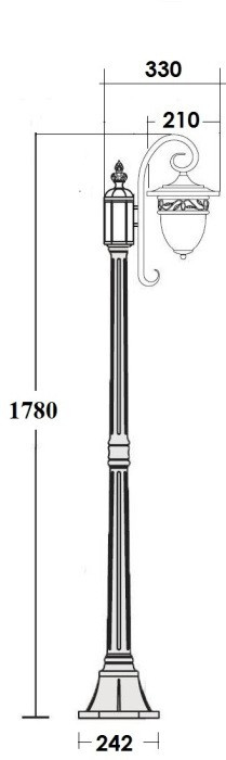 Наземный фонарь KRAKOV 1 L 87208L/18L Gb