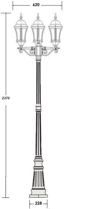 Наземный фонарь ASTORIA 1 L 91309LB Bl