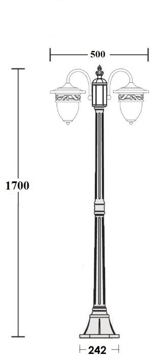 Наземный фонарь KRAKOV 1 L 87208LA/18 Gb