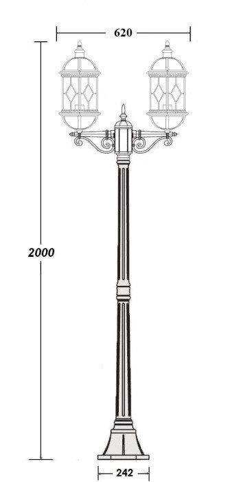 Наземный фонарь SORENTO 92608A Bl