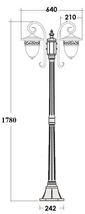 Наземный фонарь KRAKOV 1 L 87208LA/18L Gb