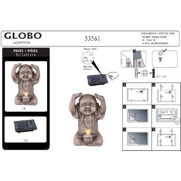 Газонная световая фигура Solar D 33561 Globo