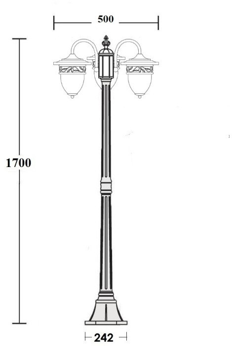 Наземный фонарь KRAKOV 1 L 87208LB/18 Gb