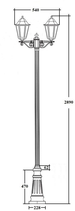 Наземный фонарь PETERSBURG ECONOM 79810EA B2 Bl