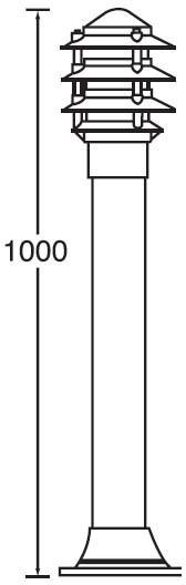 Наземный фонарь BRISBANE 67320-1000 Bl
