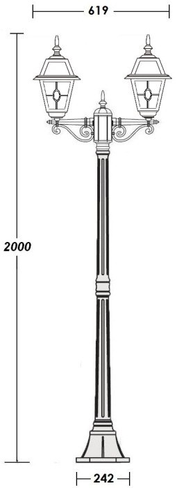 Наземный фонарь FARO lead GLASS 91108A lgY Bl