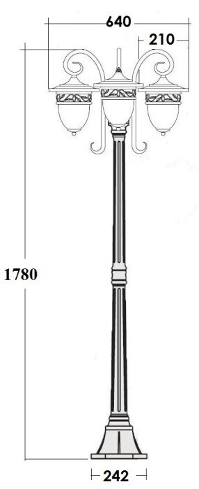 Наземный фонарь KRAKOV 1 L 87208LB/18L Gb