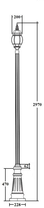 Наземный фонарь AMERICA L 83410L B2 Bl