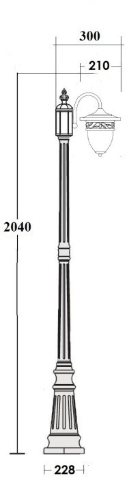 Наземный фонарь KRAKOV 1 L 87209L/18 Gb