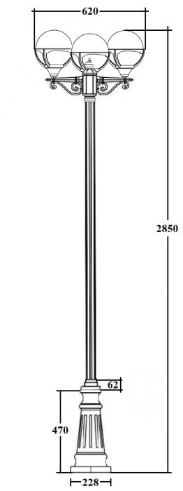 Наземный фонарь GENOVA 88110B B2 Bl