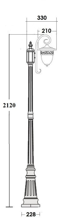 Наземный фонарь KRAKOV 1 L 87209L/18L Gb