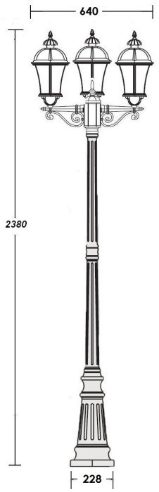 Наземный фонарь ROMA L 95209LB W