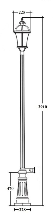 Наземный фонарь ROMA L 95210L B2 Bl