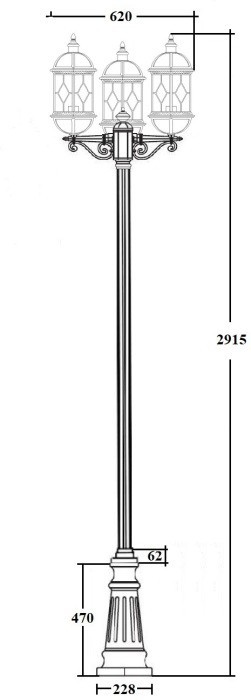 Наземный фонарь SORENTO 92610B B2 Bl