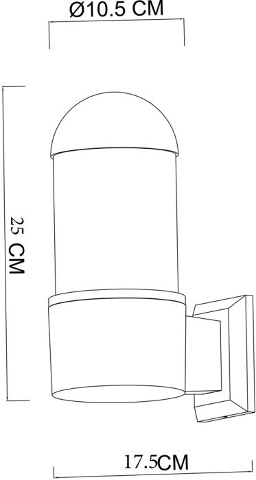 Настенный светильник уличный Coppia A5217AL-1BK