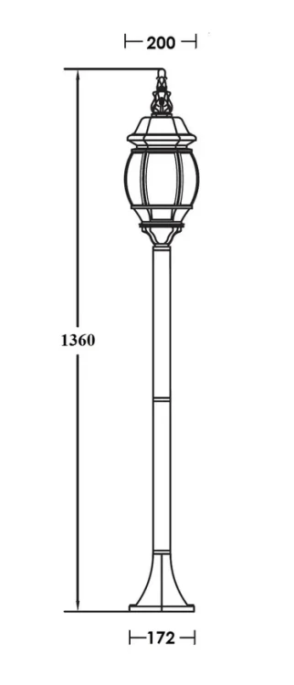 Наземный фонарь  83406L Bl