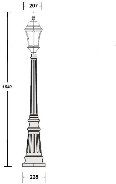 Наземный фонарь ASTORIA 1 L 91311L Bl