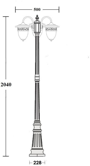 Наземный фонарь KRAKOV 1 L 87209LB/18 Gb