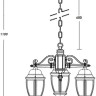 Уличный светильник подвесной  91270L/3 Bl