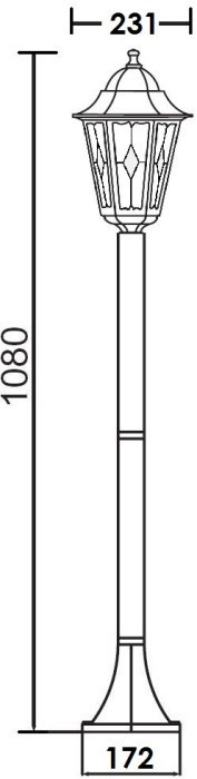 Наземный фонарь PETERSBURG lead GLASS 79806lg Bl