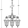 Уличный светильник подвесной VENECIA 2L 91870L/3 Bl