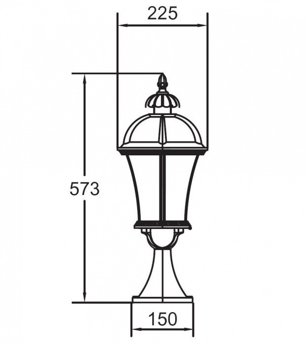 Наземный фонарь  95204L Bl