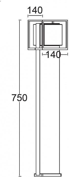 Наземный фонарь BRISBANE LED W1992-750 Gr