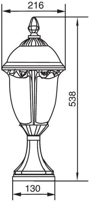 Наземный фонарь St.LOUIS L 89104L Bl мат/тр