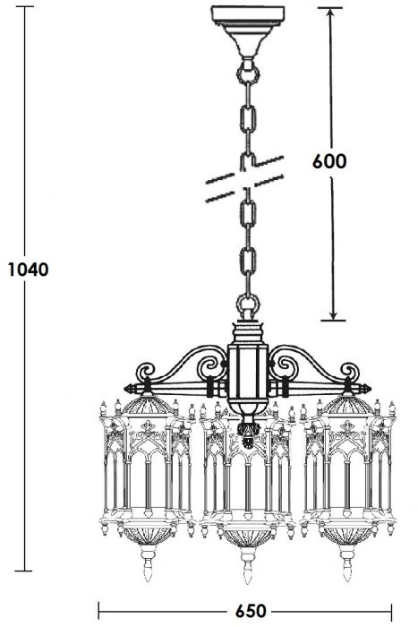Уличный светильник подвесной DELI L 89970L/3 Bl