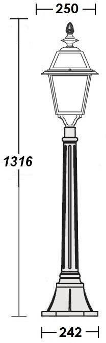 Наземный фонарь FARO-FROST L 91107fL Bl