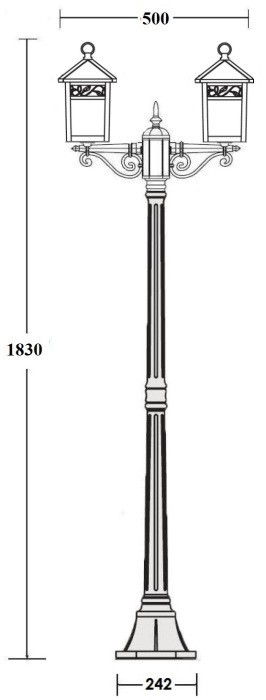 Наземный фонарь KRAKOV 2 87308A Gb