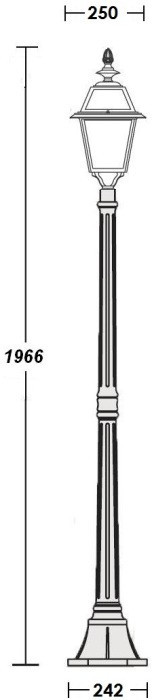 Наземный фонарь FARO-FROST L 91108fL Bl