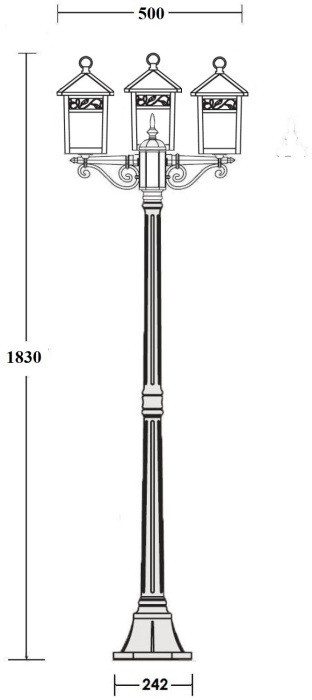 Наземный фонарь KRAKOV 2 87308B Gb