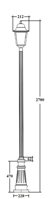Наземный фонарь QUADRO L 79910L B2 Bl