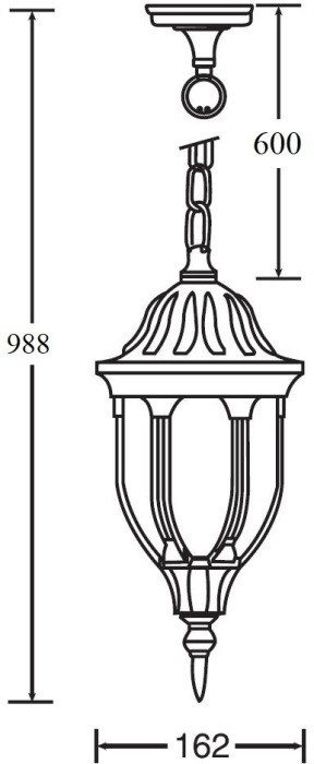 Уличный светильник подвесной  92105 Bl
