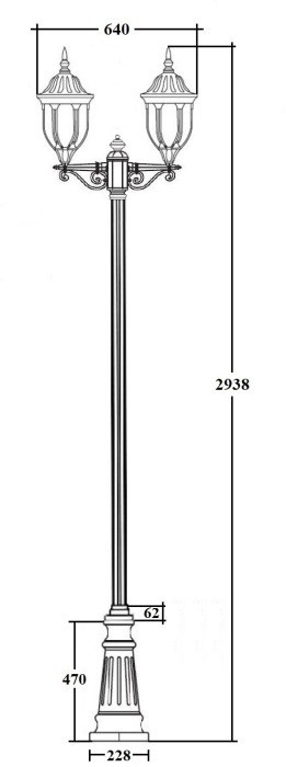 Наземный фонарь GENUYA 92110A B2 Bl