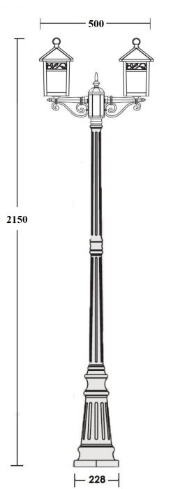 Наземный фонарь KRAKOV 2 87309A Gb