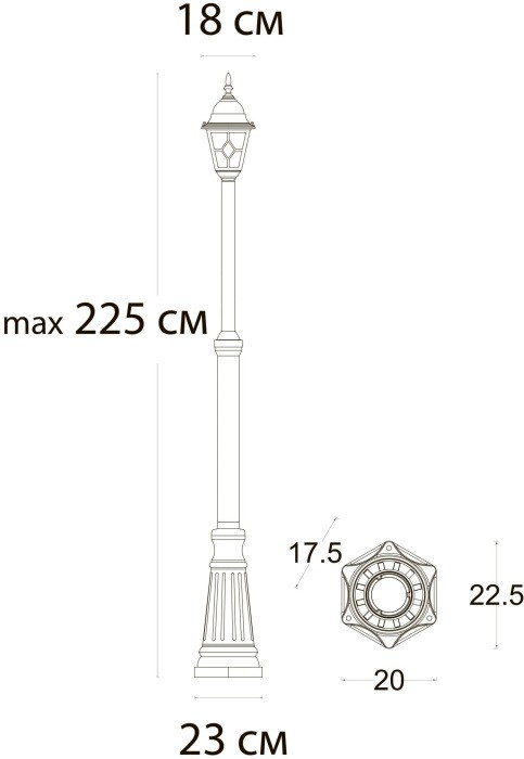 Наземный фонарь Madrid A1542PA-1BN