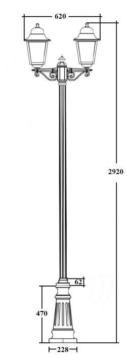 Наземный фонарь QUADRO L 79910LA B2 Bl