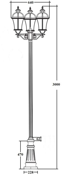 Наземный фонарь ROMA L 95210LB B2 Bl