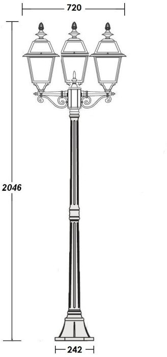 Наземный фонарь FARO-FROST L 91108fLB Bl