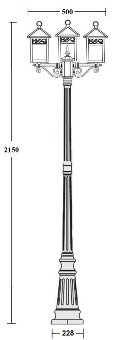 Наземный фонарь KRAKOV 2 87309B Gb