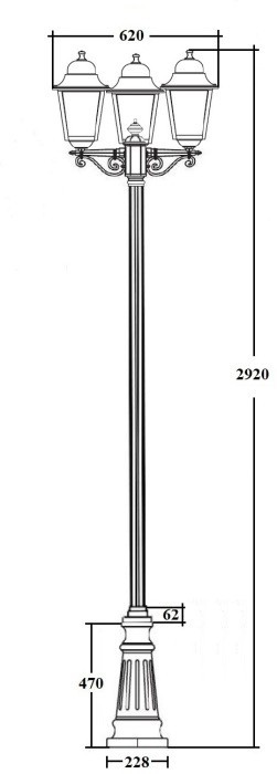 Наземный фонарь QUADRO L 79910LB B2 Bl