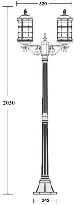 Наземный фонарь BARSELONA 81208A Bl